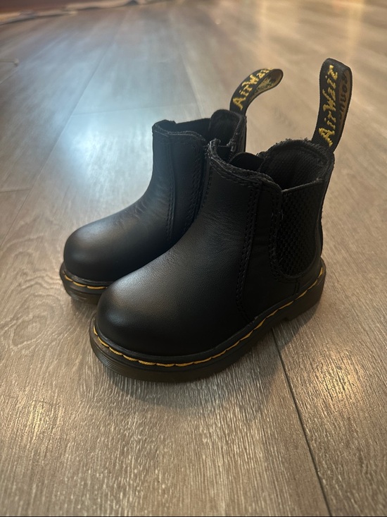Dr. Martens Other - Dr. Martens Black Leather Chelsea Boots with Yellow Stitching Pull Tabs